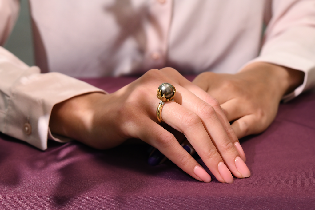 Adorned Hands Tahitian Pearl Ring – Anthony Lent
