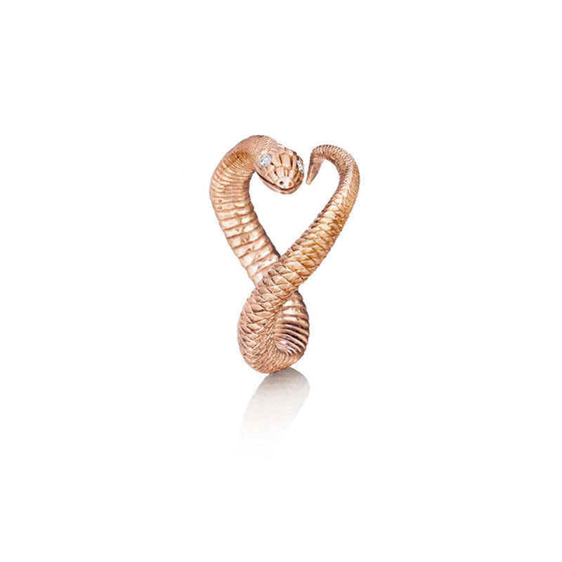 Anthony Lent Serpent Ring, Rose Gold