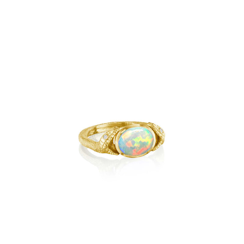 Anthony Lent Double Headed Gemstone Ring opal
