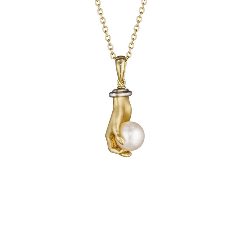 Anthony Lent Pearl in Hand Pendant