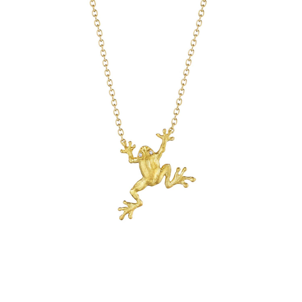 Climbing Frog Necklace
