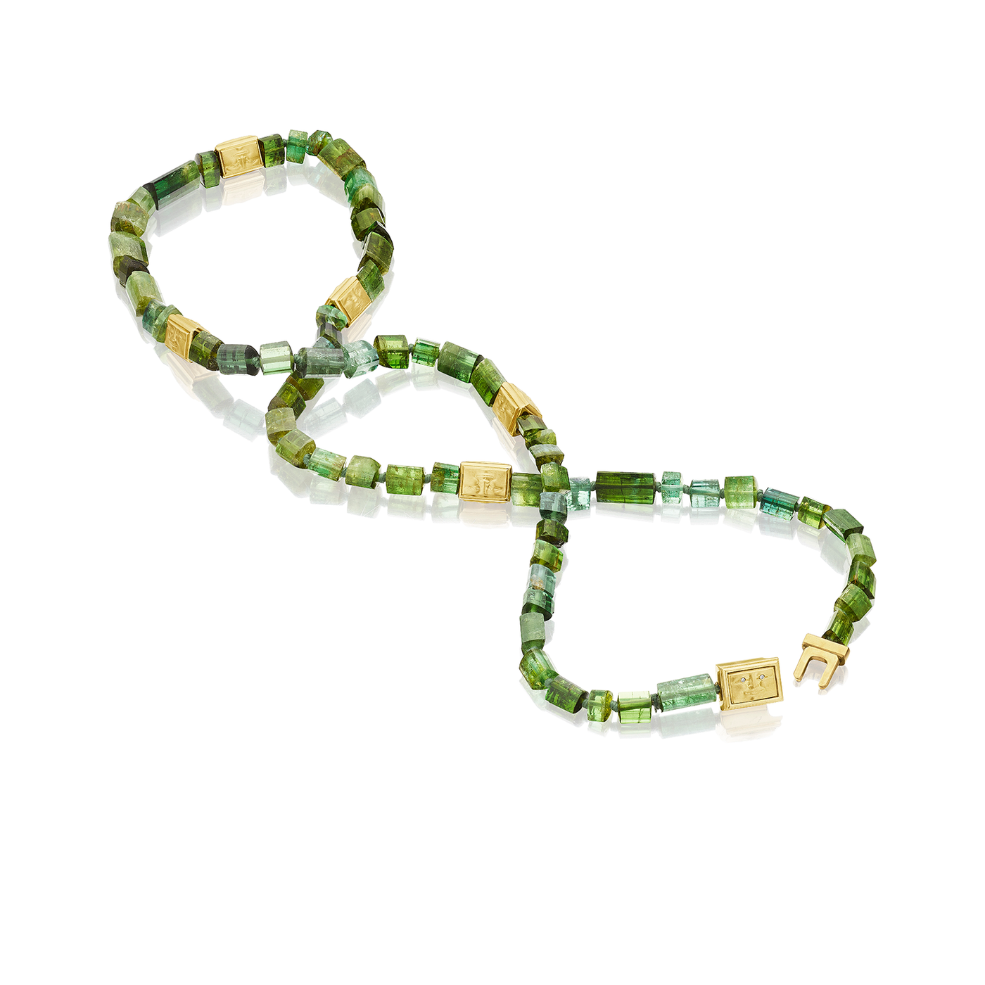 Green Tourmaline Brickface Necklace – Anthony Lent