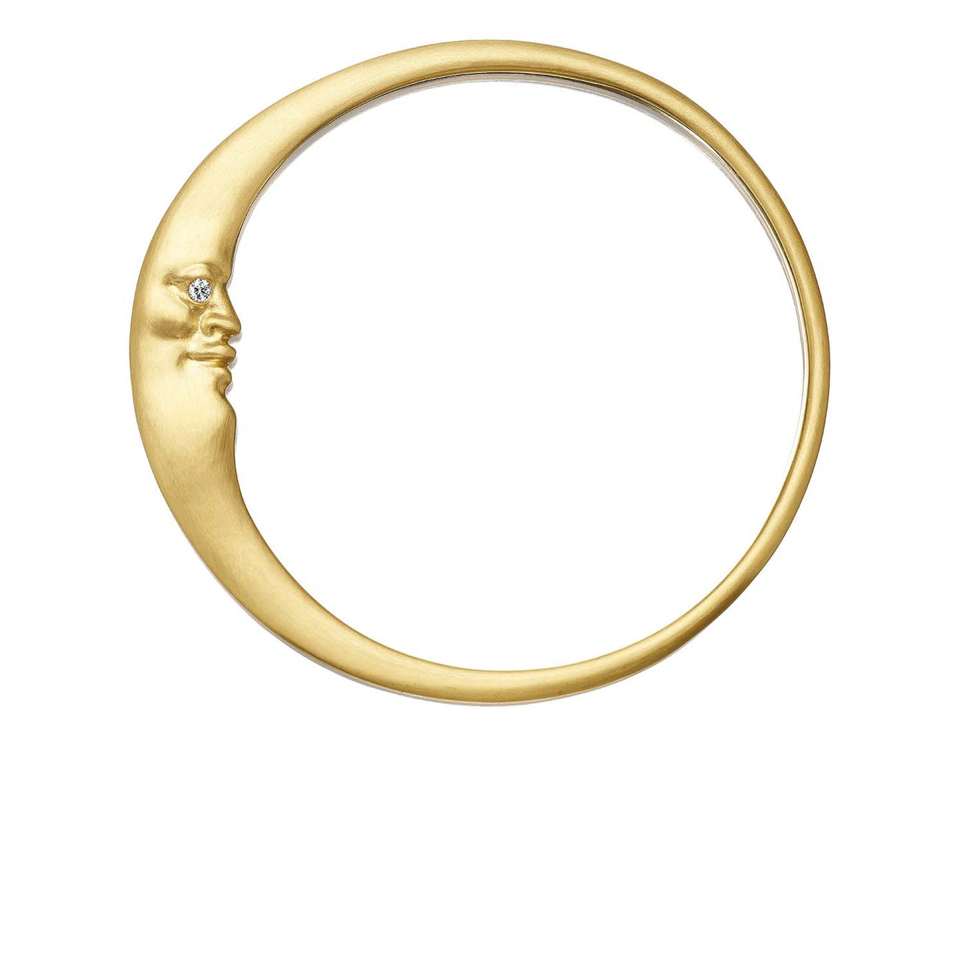 Gold Crescent Moonface Bangle – Anthony Lent