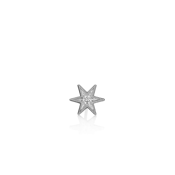 Sterling Silver Six Point Star Stud Earrings
