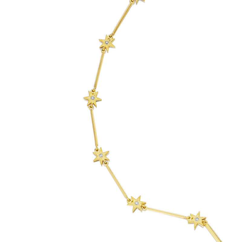 Anthony Lent Celestial Cherub Fire Opal Necklace chain detail