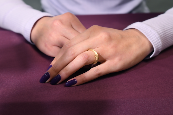 Anthony Lent Crescent Moonface Ring