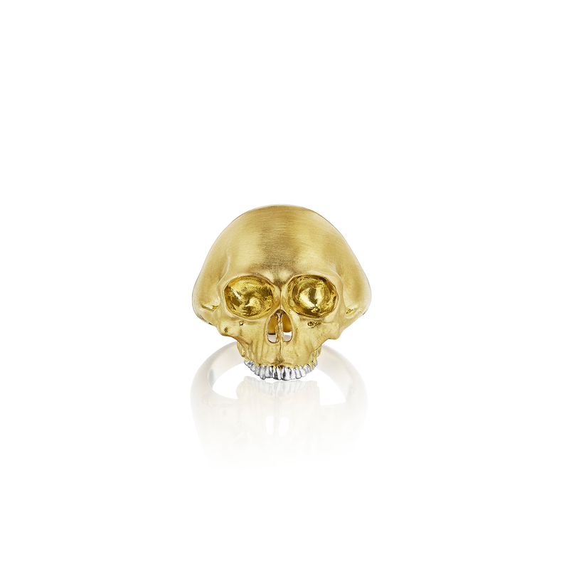 Platinum skull ring deals