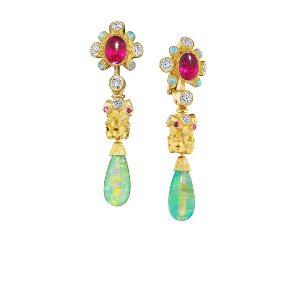 Opal Drop Emotions Bead Earrings