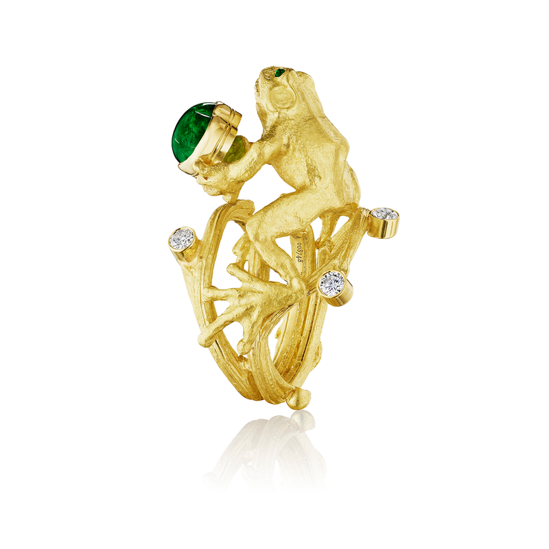 Anthony Lent Tsavorite Treefrog Ring