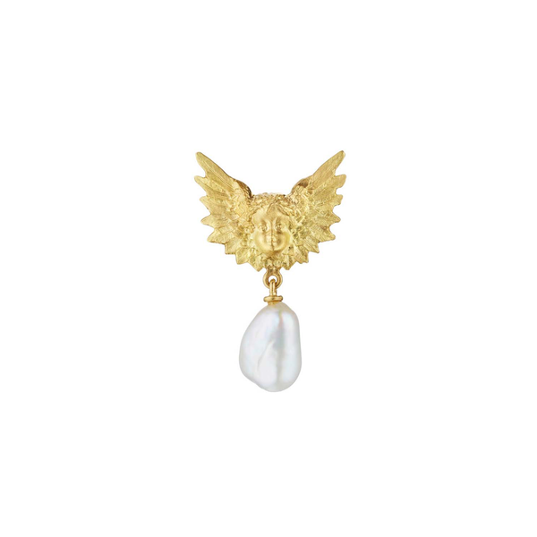 Anthony Lent Putti Single Stud Earring with Keshi Pearl