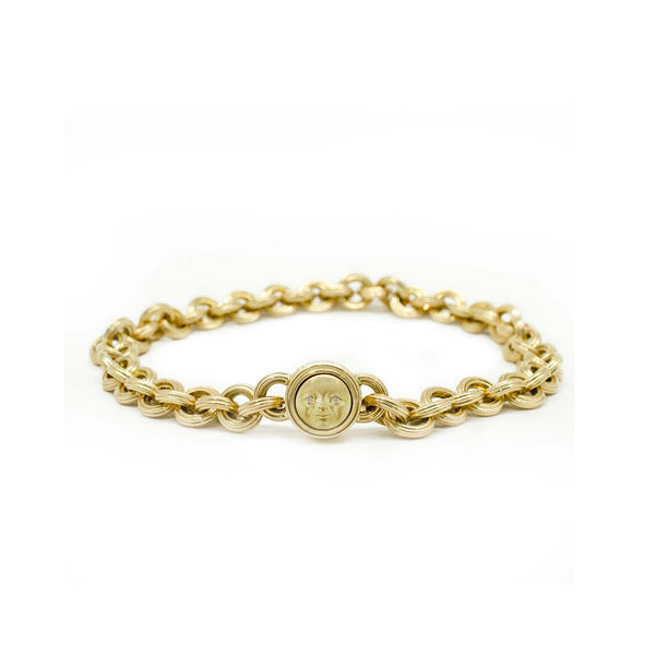 18k yellow gold Moon Chain Bracelet