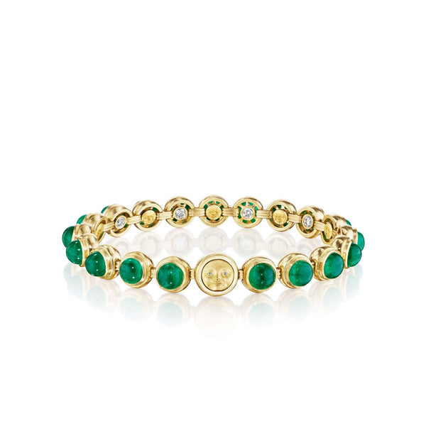 Anthony Lent Emerald Moon Chain Bracelet