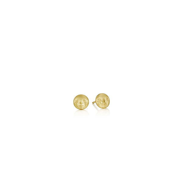 Anthony Lent Invisible Moonface Stud Earrings
