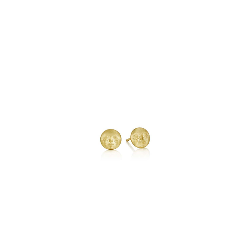 Anthony Lent Invisible Moonface Stud Earrings