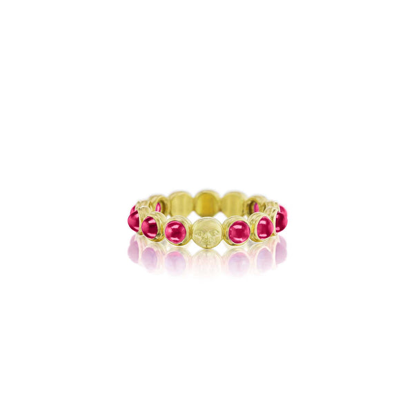 Anthony Lent Celestial Ruby Cabochon Bead Ring