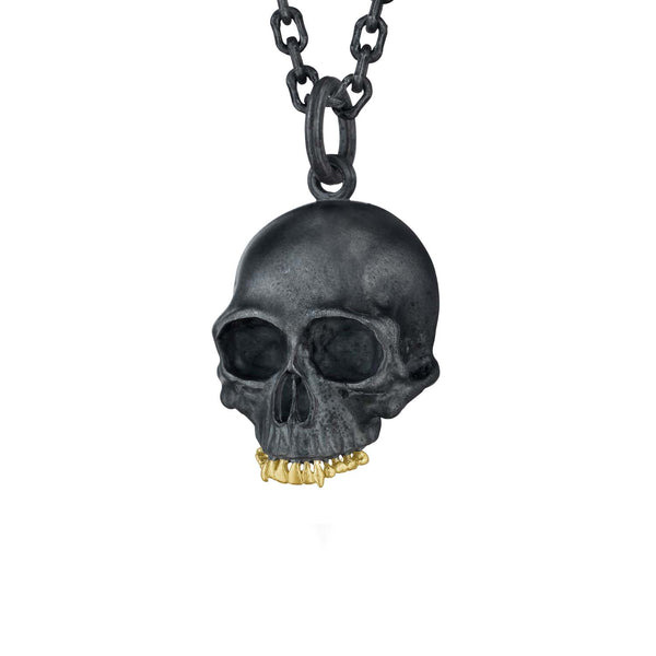 Anthony Lent Black Skull Pendant