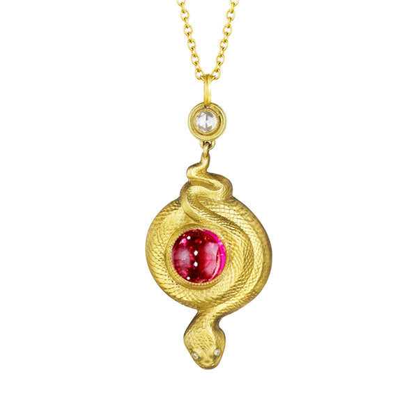 Anthony Lent Coiled Serpent Pendant