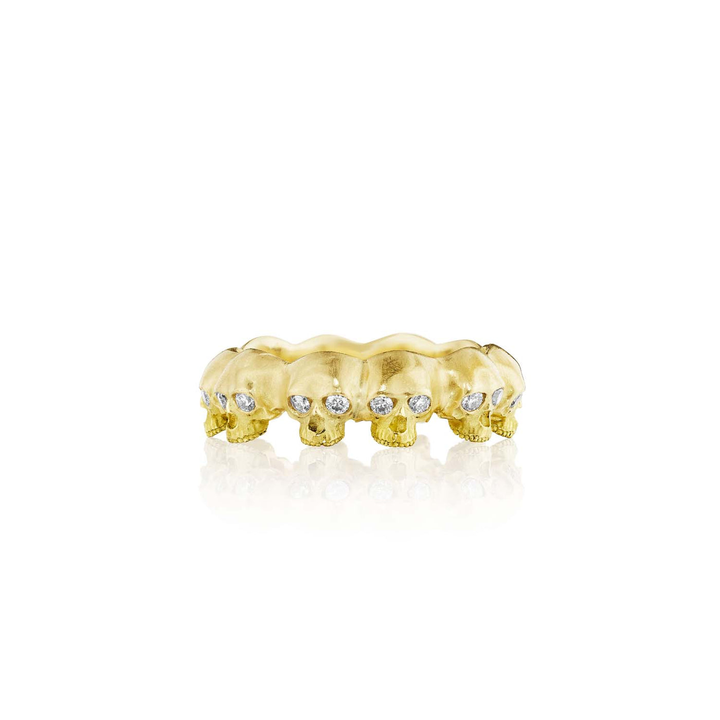 Skull Eternity Band with Diamond Eyes