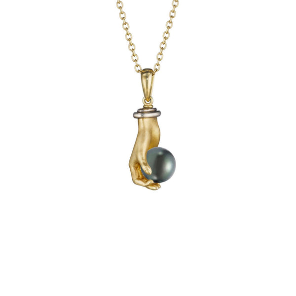 Anthony Lent Pearl in Hand Pendant