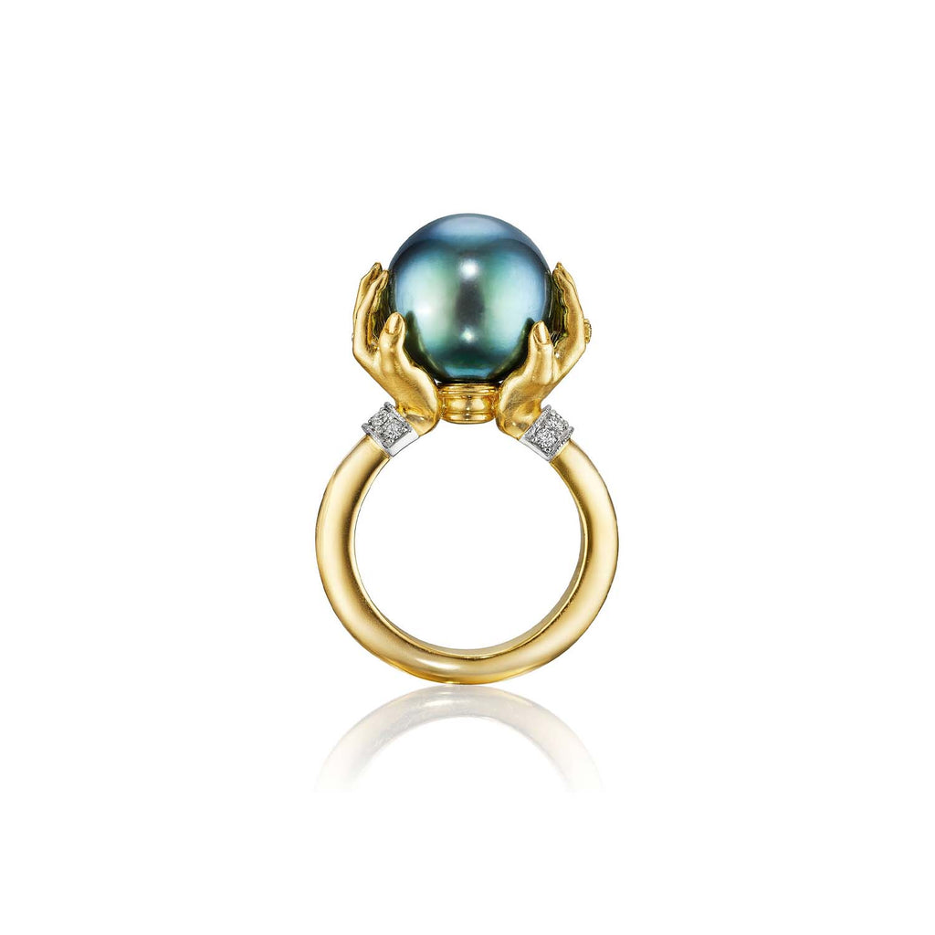Adorned Hands Tahitian Pearl Ring – Anthony Lent