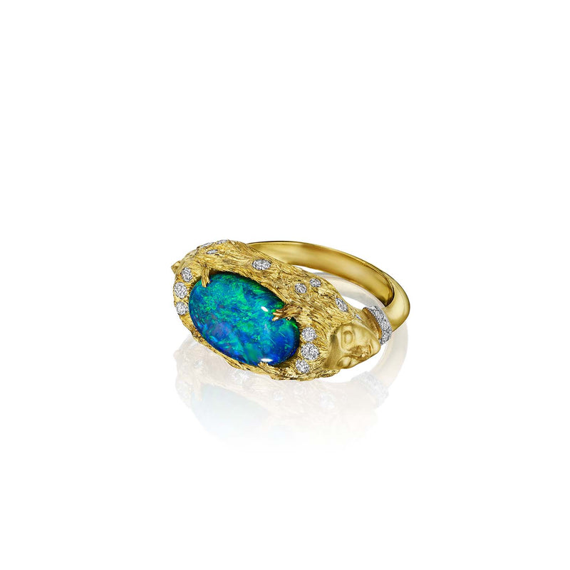 Anthony Lent Black Opal Muse Ring