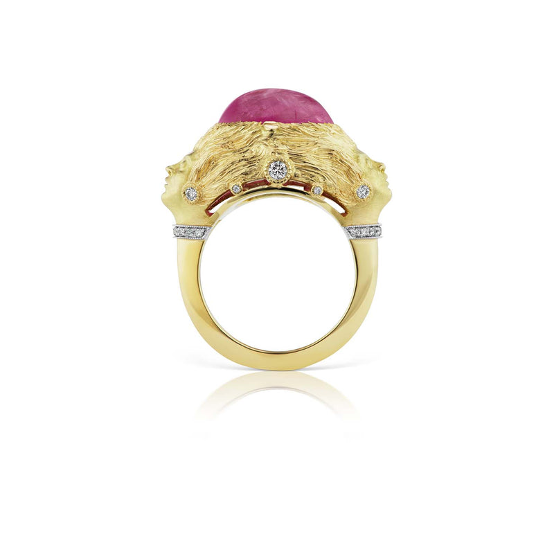 Anthony Lent Pink Sapphire Muse Ring