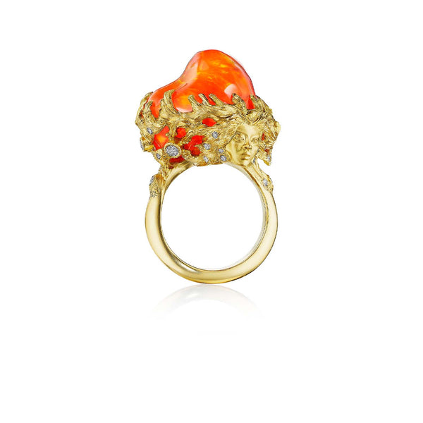 Anthony Lent Fire Opal Muse Dream Ring