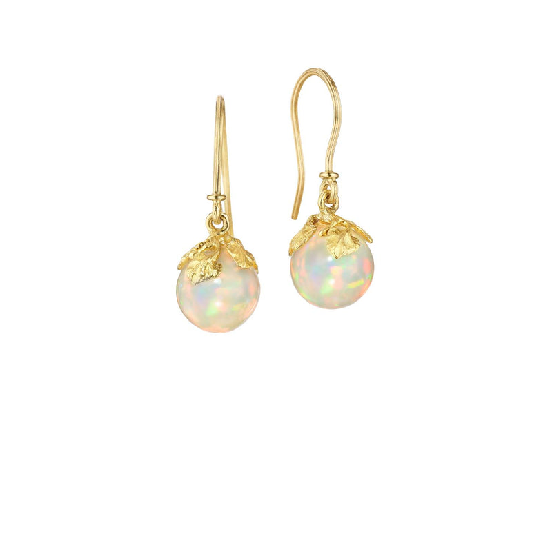 Anthony Lent Opal Branch French Wire Earrings