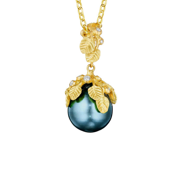 Anthony Lent Tahitian Pearl Branch Pendant
