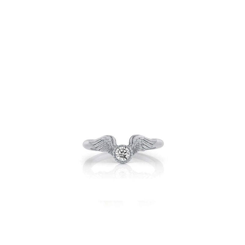 Anthony Lent Flying Diamond Engagement Ring
